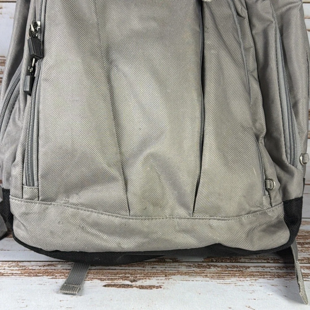 eBags TLS Workstation Travel Laptop Backpack Gray Commuter Bag Carry On Pockets